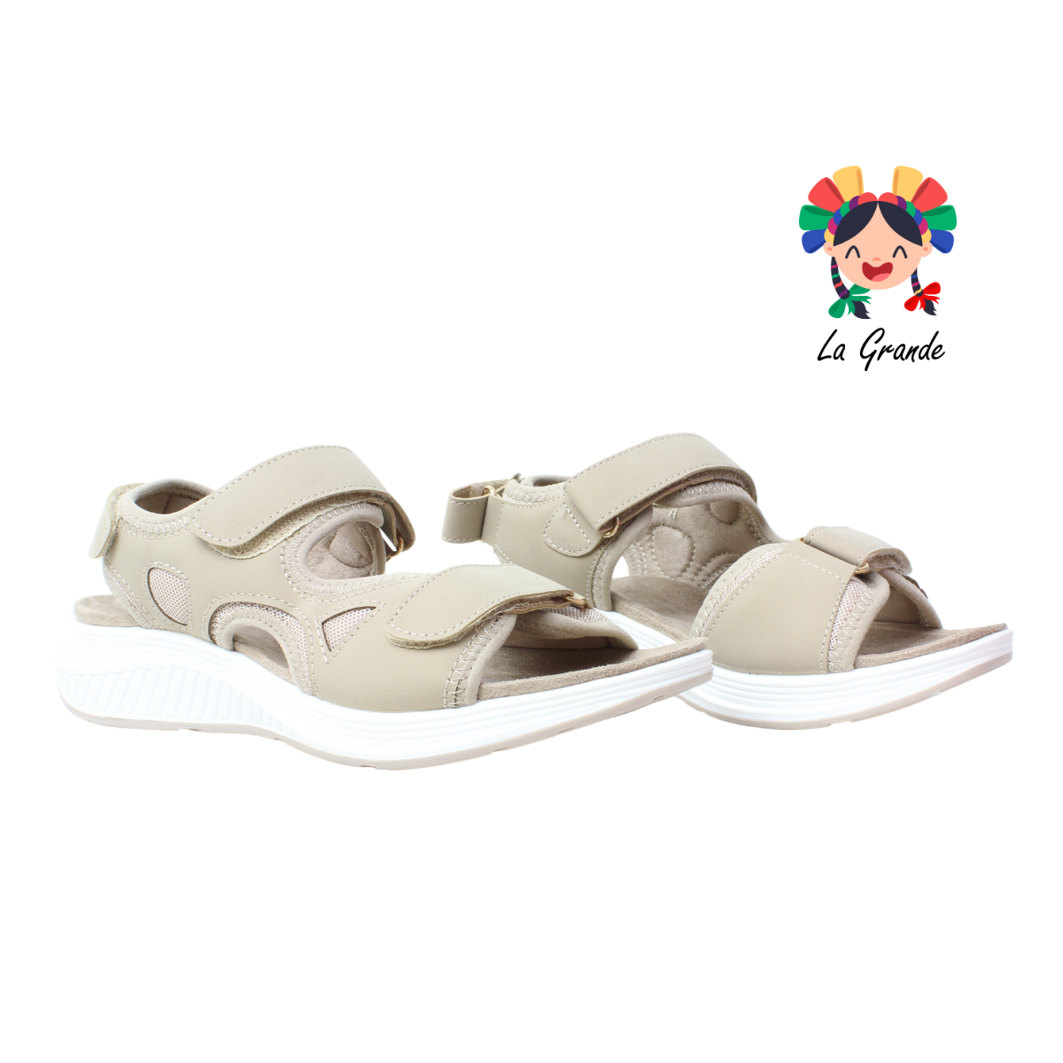 T100 PROKENNEX Taupe Sintético Sandalia Deportiva para Dama