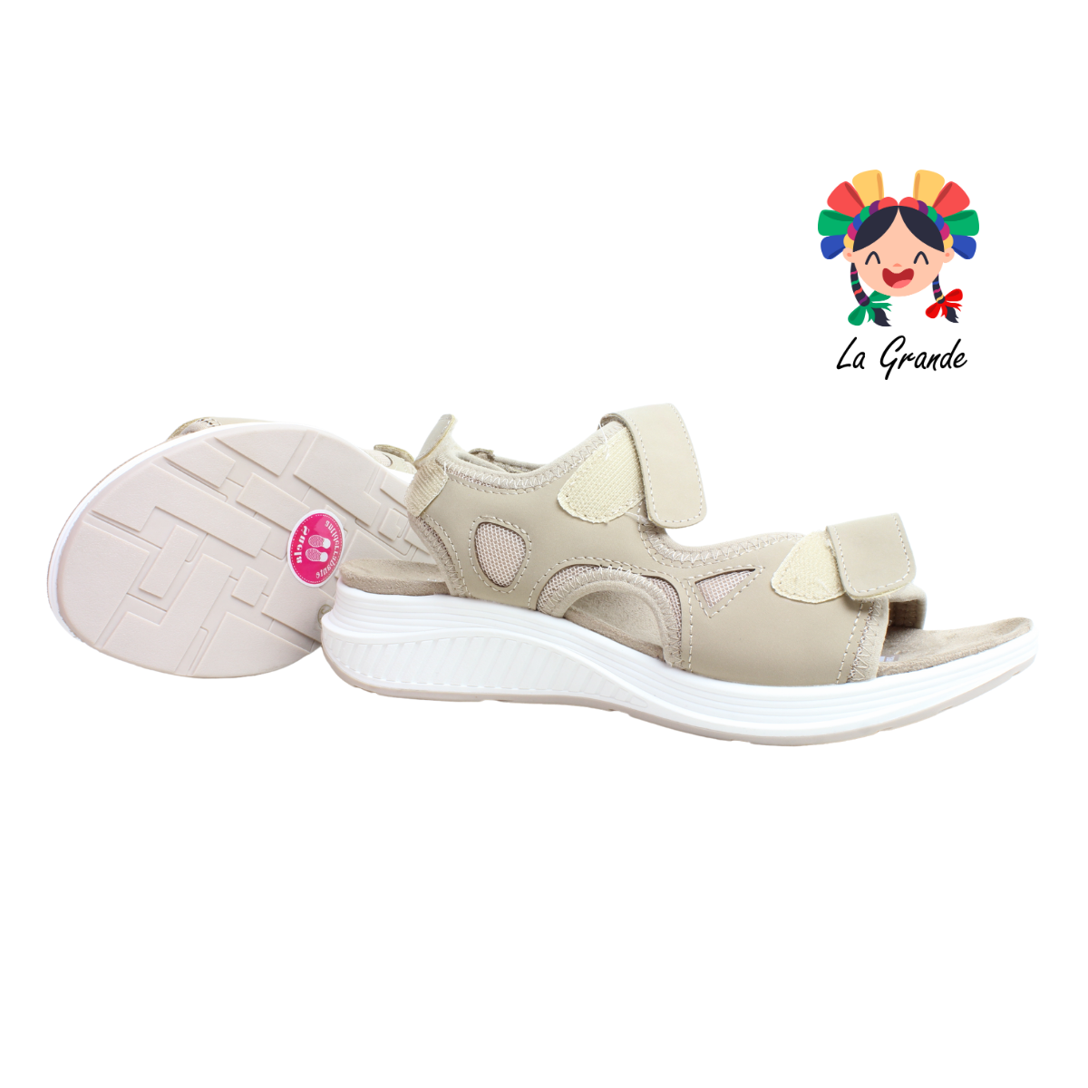 T100 PROKENNEX Taupe Sintético Sandalia Deportiva para Dama