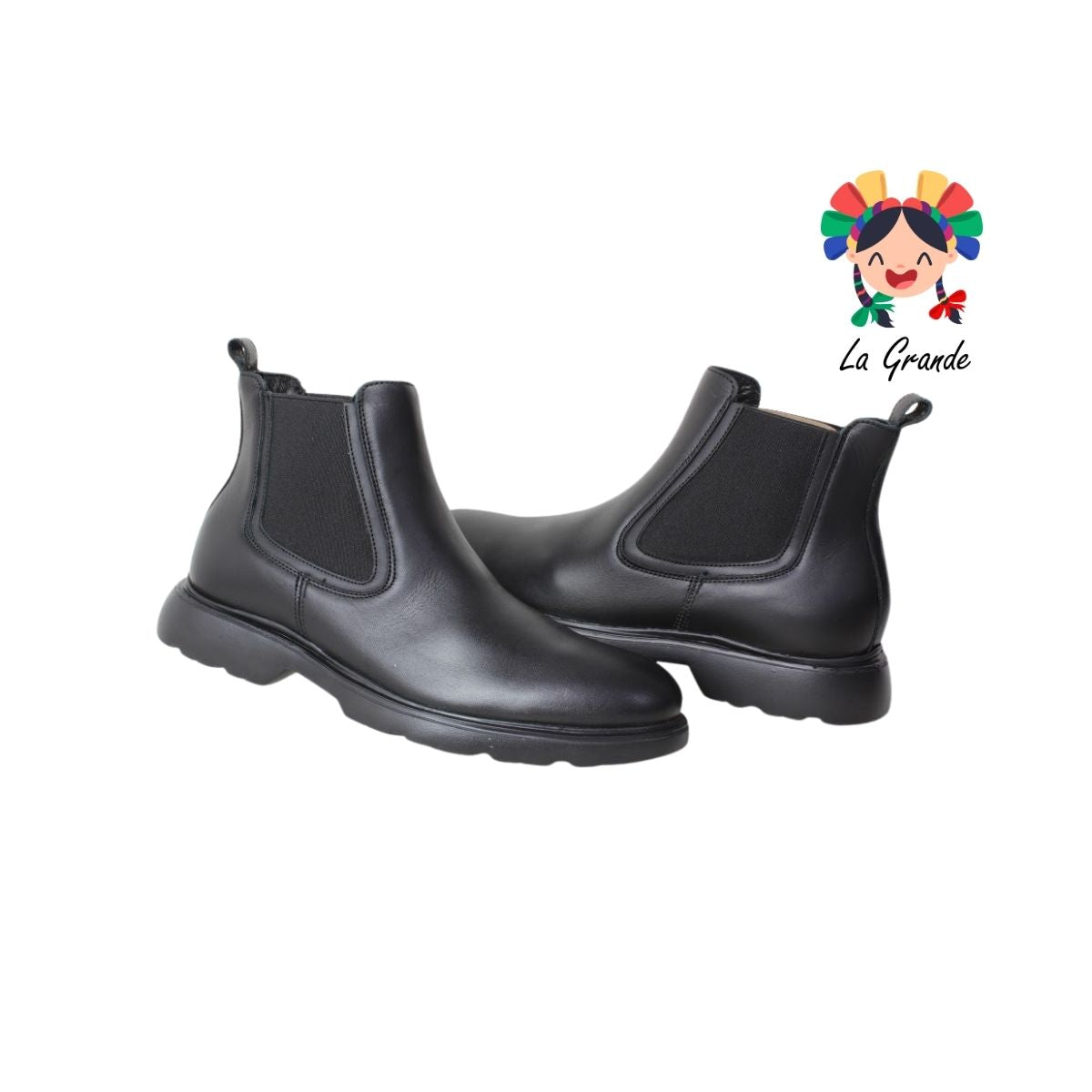 TAY005 SABATTER Negro Piel Botín Casual para Caballero