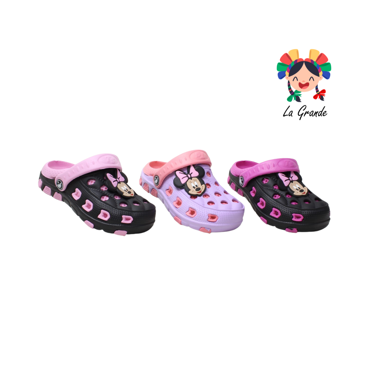 TS008KA MI TOP SANDAL Multicolor Sandalia tipo Crocs para Niña y Dama