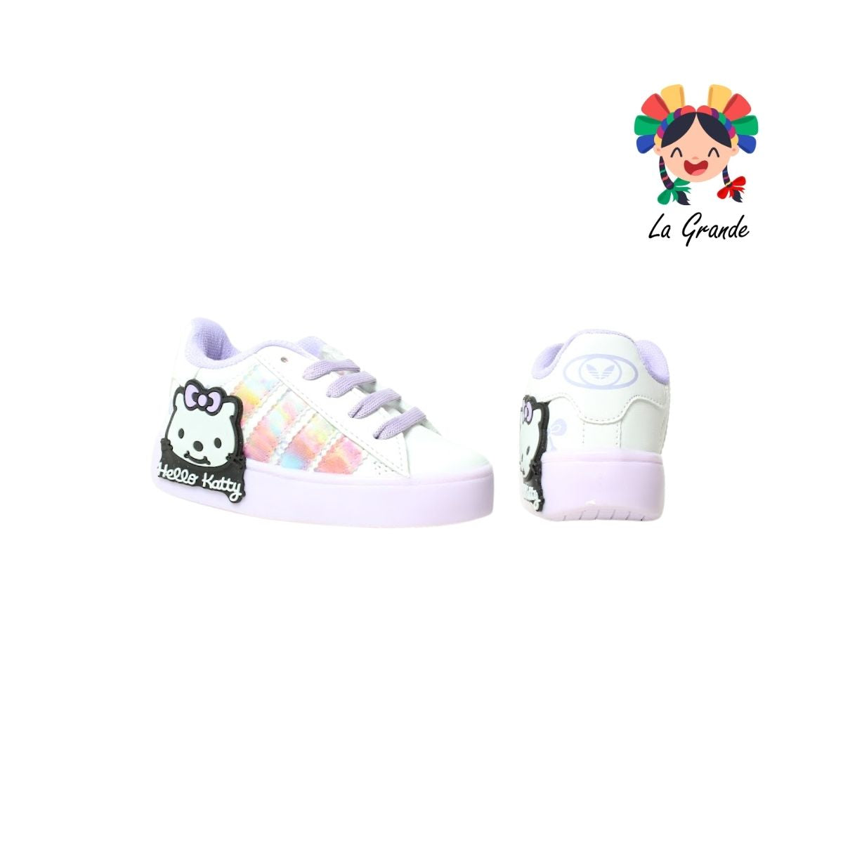 V-040 VANNI CLUB Lila Blanco Sint Tenis Casual para Niña