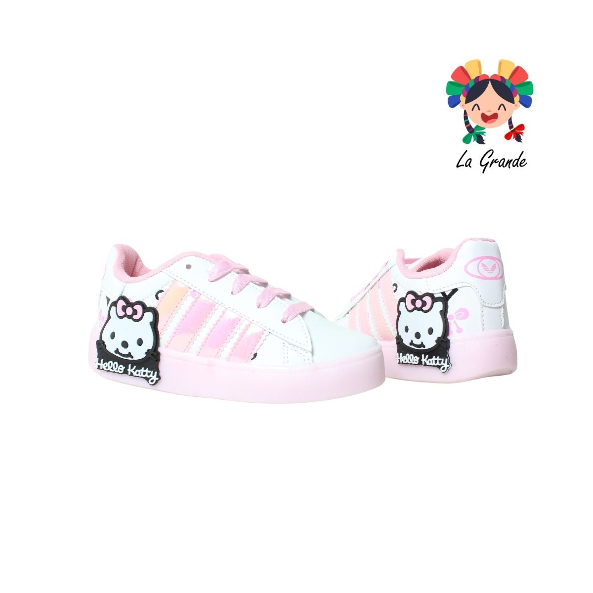 V-040 VANNI CLUB Rosa Blanco Sintético Tenis Casual para Niña