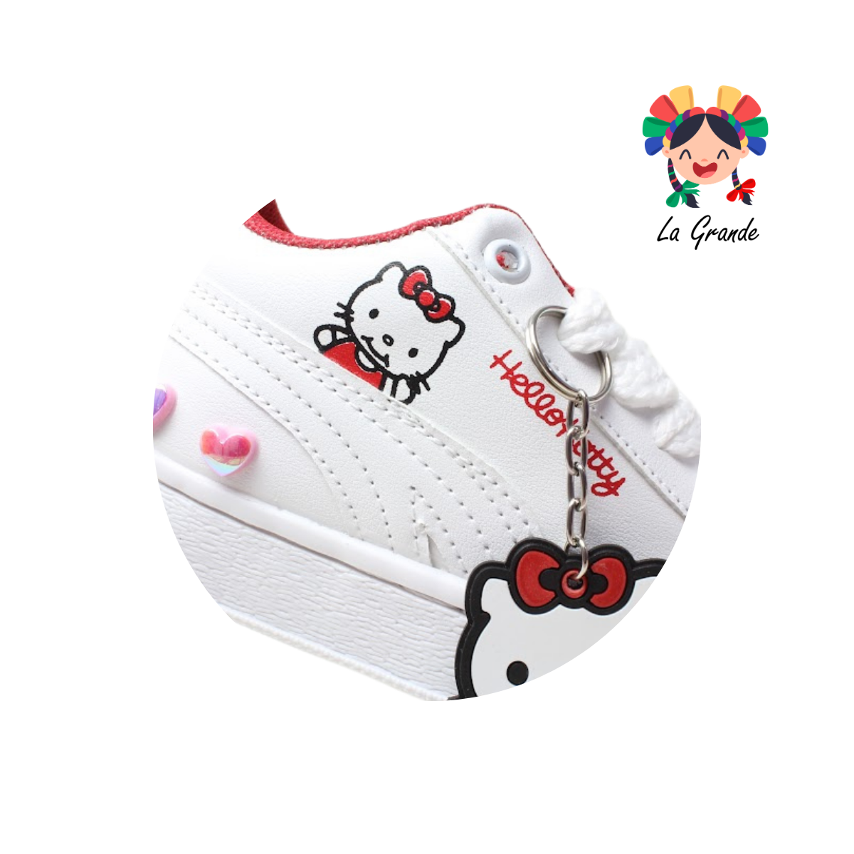 V-050 VANNI CLUB Blanco Rojo Tenis Casual para Bebé y Niña