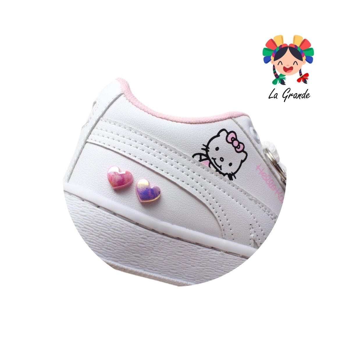 V-050 VANNI CLUB Blanco Rosa Tenis Casual para Niña y Dama
