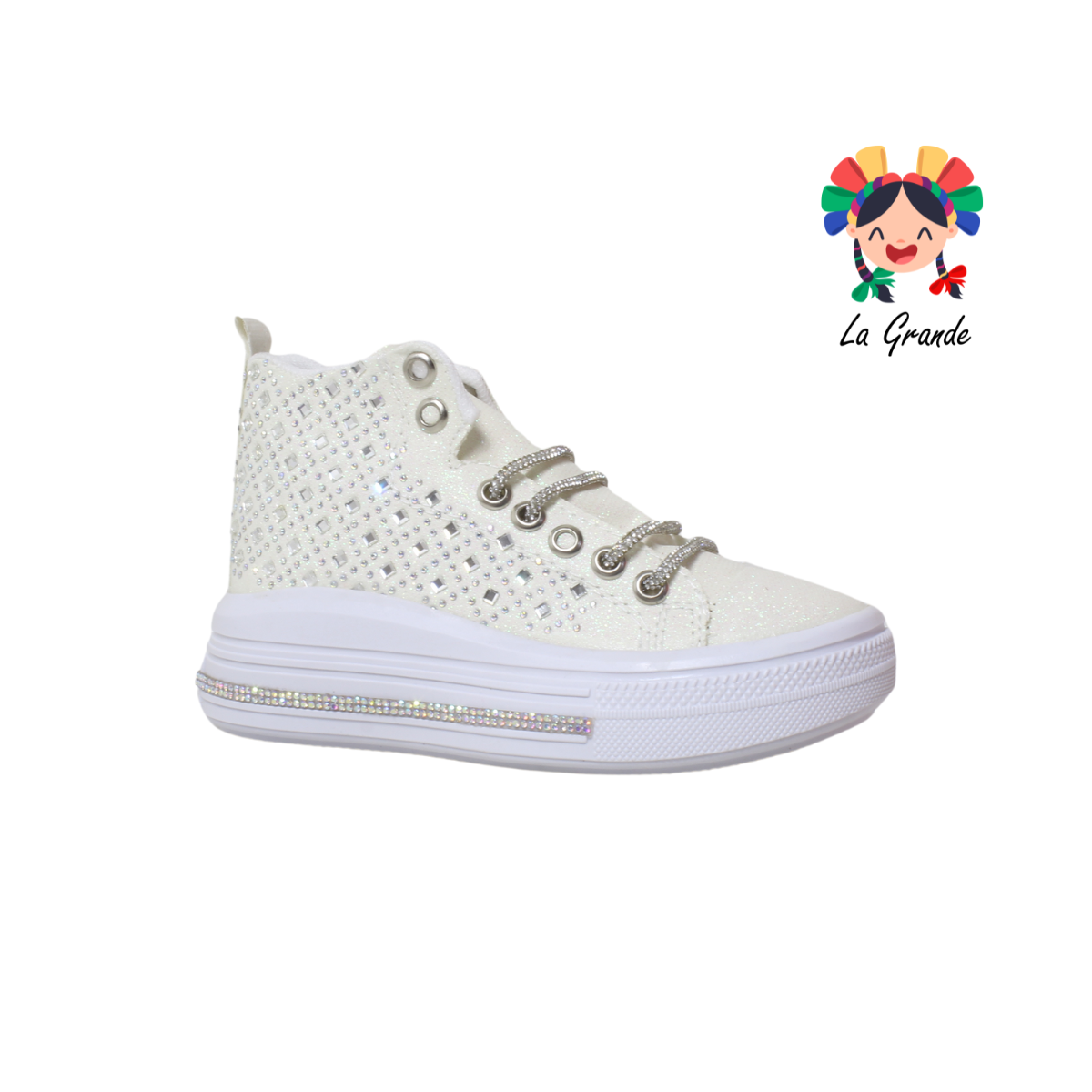V-114 VANNI CLUB Blanco Sint Tenis Casual para Niña