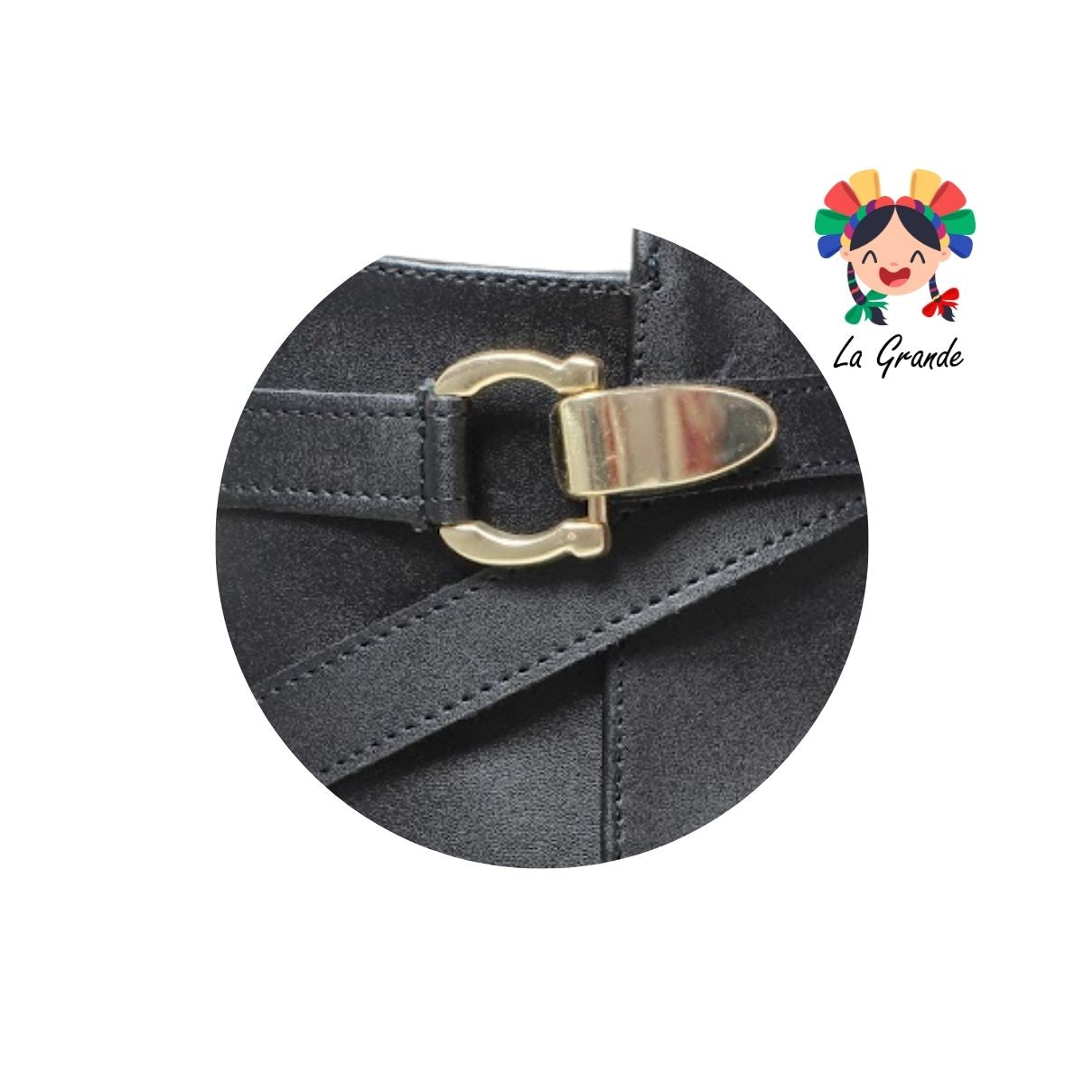 703 YUL Negro Sintético Botín Casual para Dama