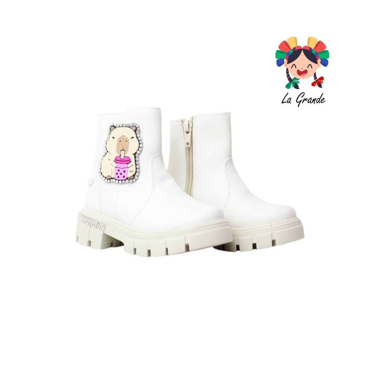 4030 GABRIELA Latte Cabra Bota Casual para Niña