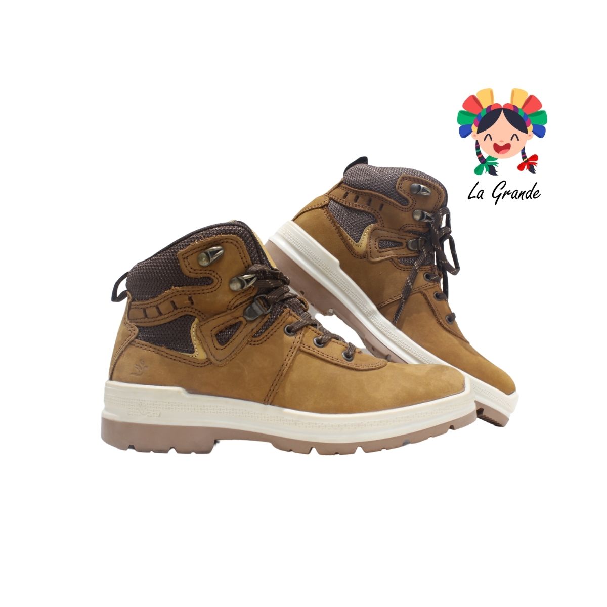 10800 NEVADA Miel Piel Bota Montaña Casual para Dama y Joven