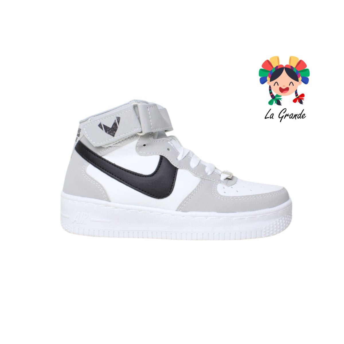 FORCE X-PLOD Gris Bco Ngo Sintético Tenis para Niño y Caballero