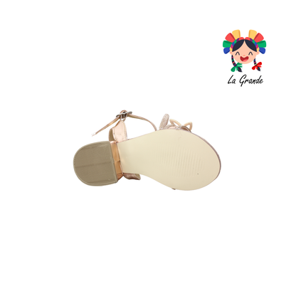 01 FLORESCA Oro Rosado Zapatilla para Niña