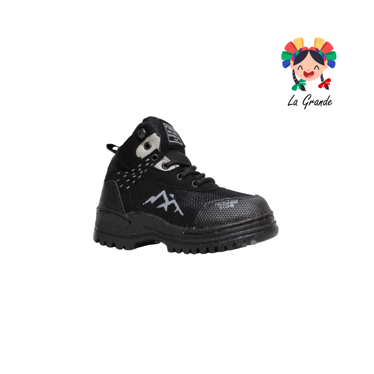 001 ISSUZU Negro Negro Bota de Montaña para Niño