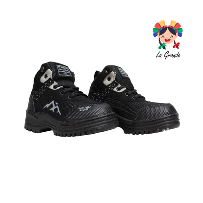 001 ISSUZU Negro Negro Bota de Montaña para Niño