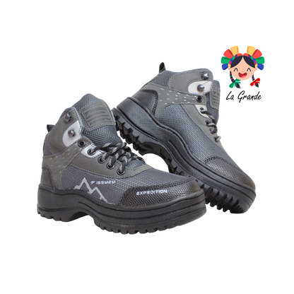 001 ISSUZU Oxford Negro Bota de Montaña para Niño y Jóven
