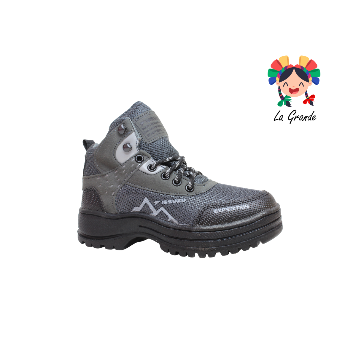 001 ISSUZU Oxford Negro Bota de Montaña para Niño y Jóven