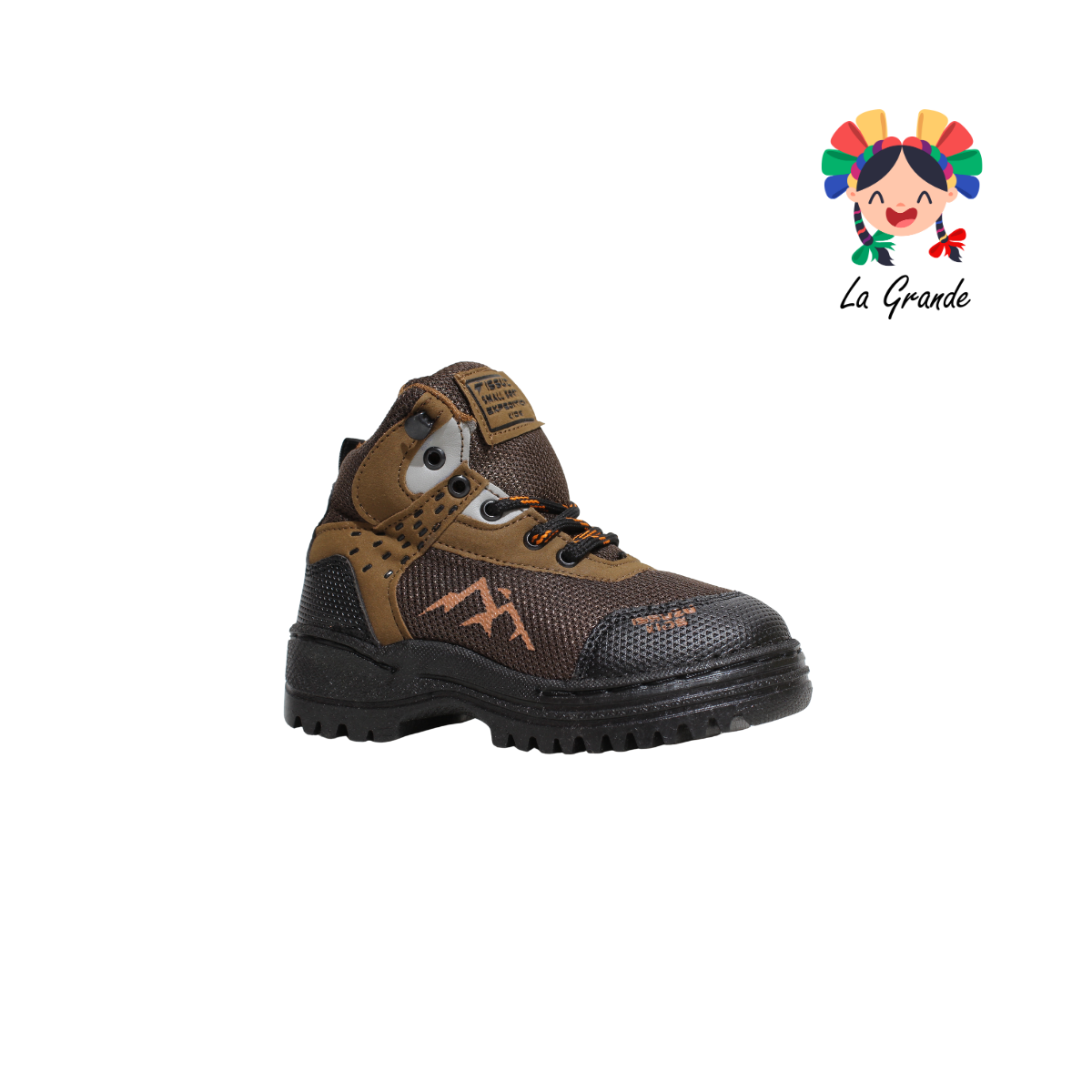 001 ISSUZU Café Negro Bota de Montaña para Niño y Caballero