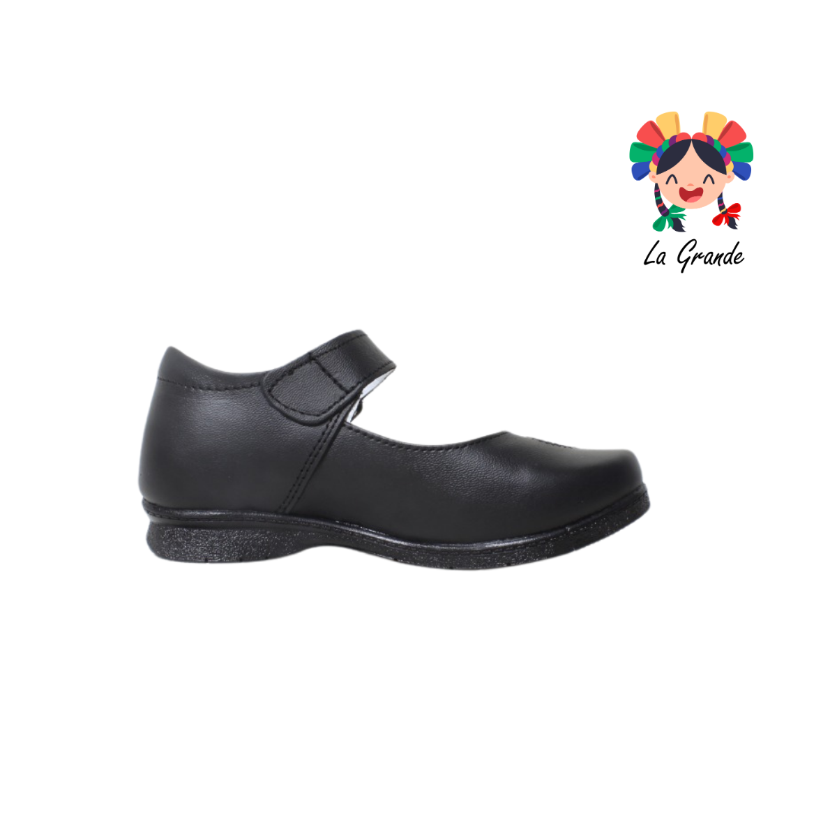 002 BRIANDA Negro Sint Zapato Escolar para Niña