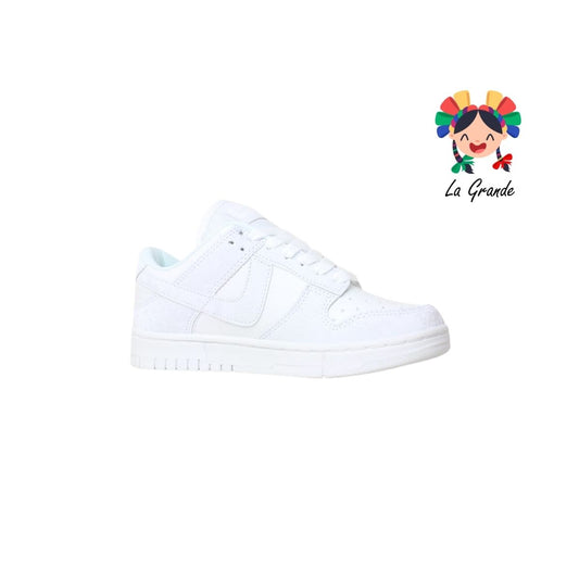 004 LERMI Bco Bco Escarc Sint Tenis Escolar para Dama y Joven