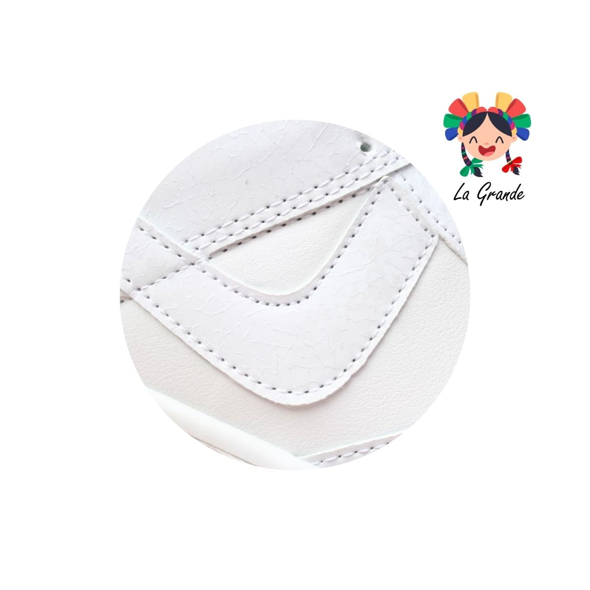 004 LERMI Bco Bco Escarc Sint Tenis Escolar para Dama y Joven