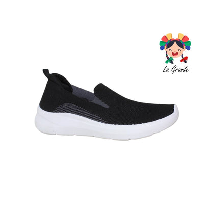 005 KALEB Negro Blanco Tenis Casual para Caballero