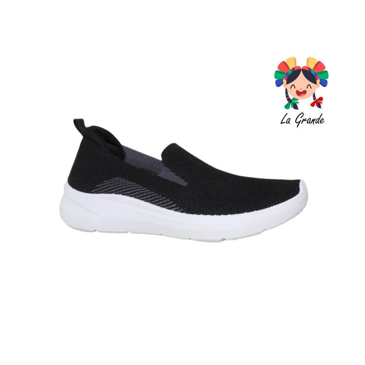 005 KALEB Negro Blanco Tenis Casual para Caballero