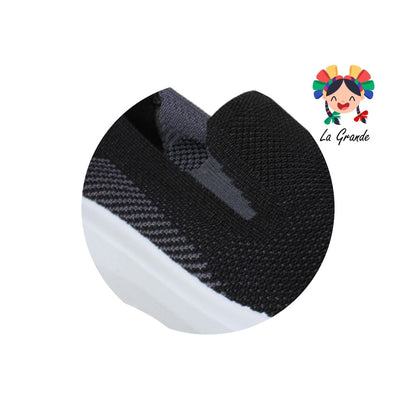005 KALEB Negro Blanco Tenis Casual para Caballero