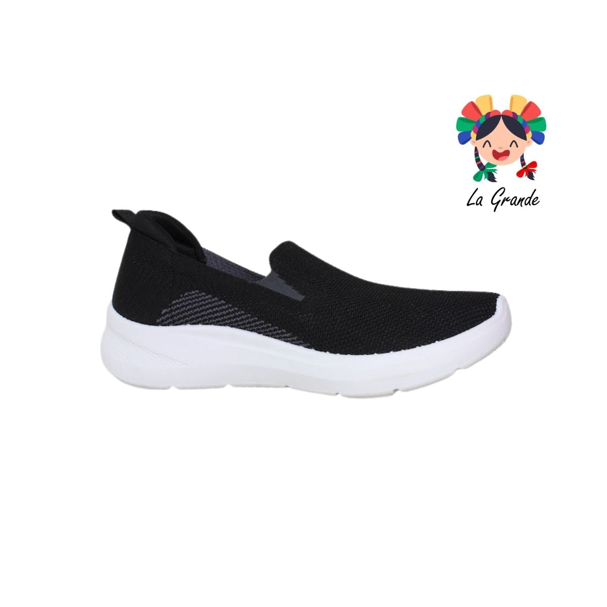 005 KALEB Negro Blanco Tenis Casual para Caballero