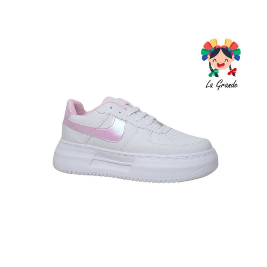 005 ROJO ARANDANO Blanco Rosa Tenis Sint Escolar Choclo para Dama