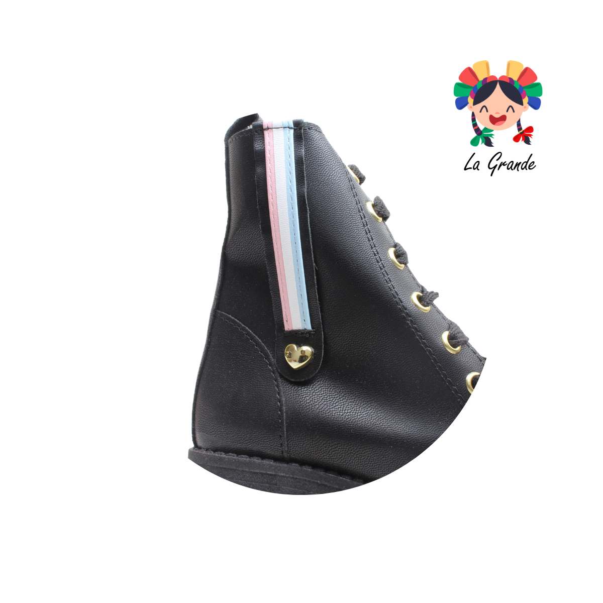 007 GABRIELA Negro Piel Bota Casual para Niña