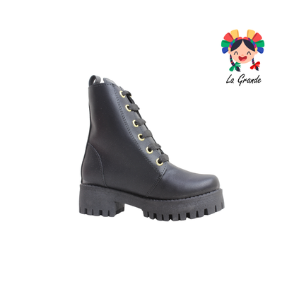 007 GABRIELA Negro Piel Bota Casual para Niña