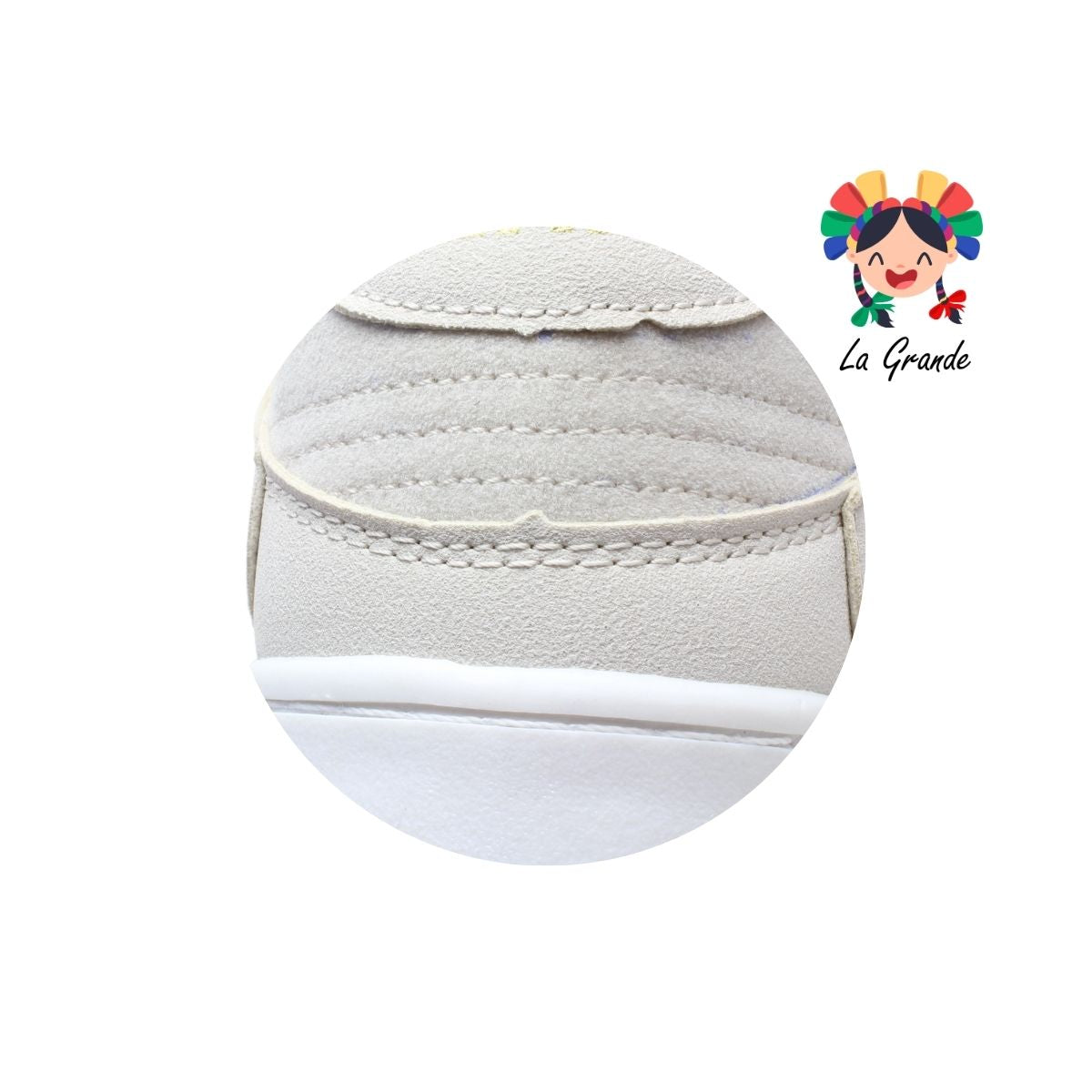 007 LERMI Beige Hueso Tenis Casual para Dama, Joven y Caballero