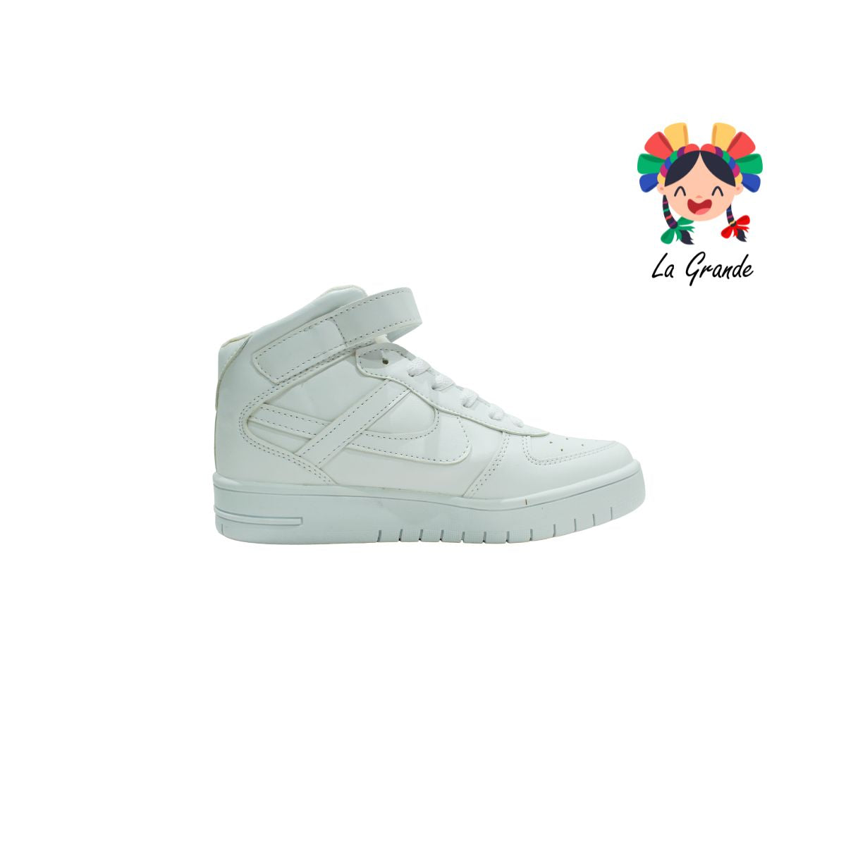 010301-PANAM Blanco Tenis Urbano Sint de Bota para Dama, Joven y Caballero Nacional Original