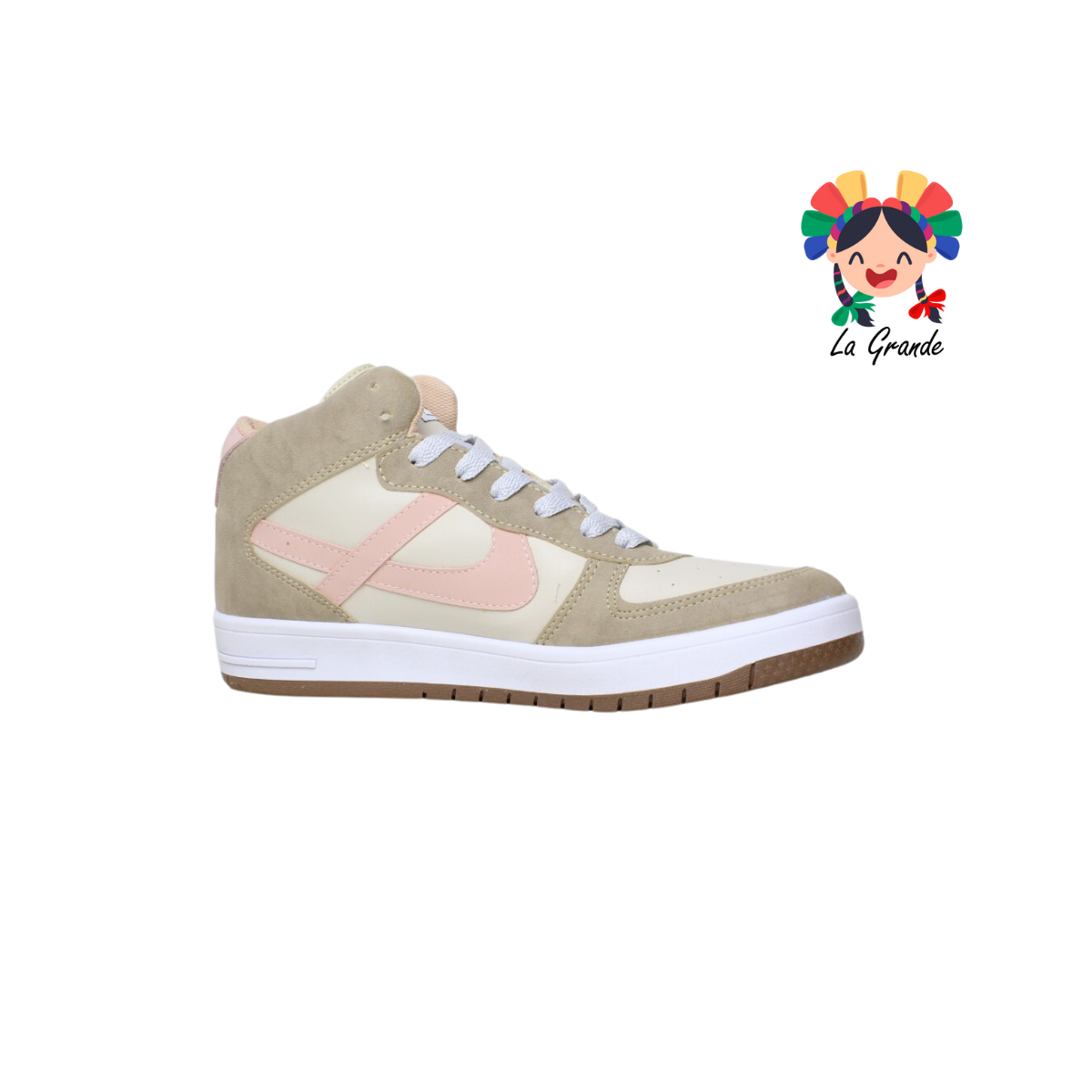 010703 PANAM Café Beige Napa Tenis Casual para Dama y Joven Original