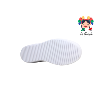 010711 PANAM Blanco Negro Tenis de bota para Joven y Dama