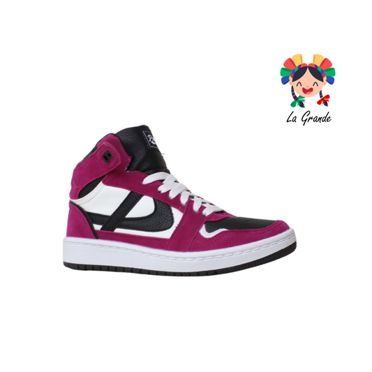 010776 PANAM Ngo Bco Fiusha Sint Tenis Bota Urban para Dama Nacional Original