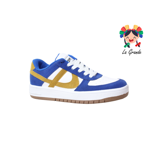 010860 PANAM Blanco Azul Tenis Casual Original para Dama y Joven