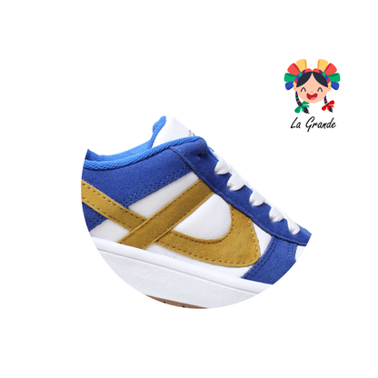 010860 PANAM Blanco Azul Tenis Casual Original para Dama y Joven