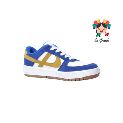 010860 PANAM Blanco Azul Tenis Casual Original para Dama y Joven