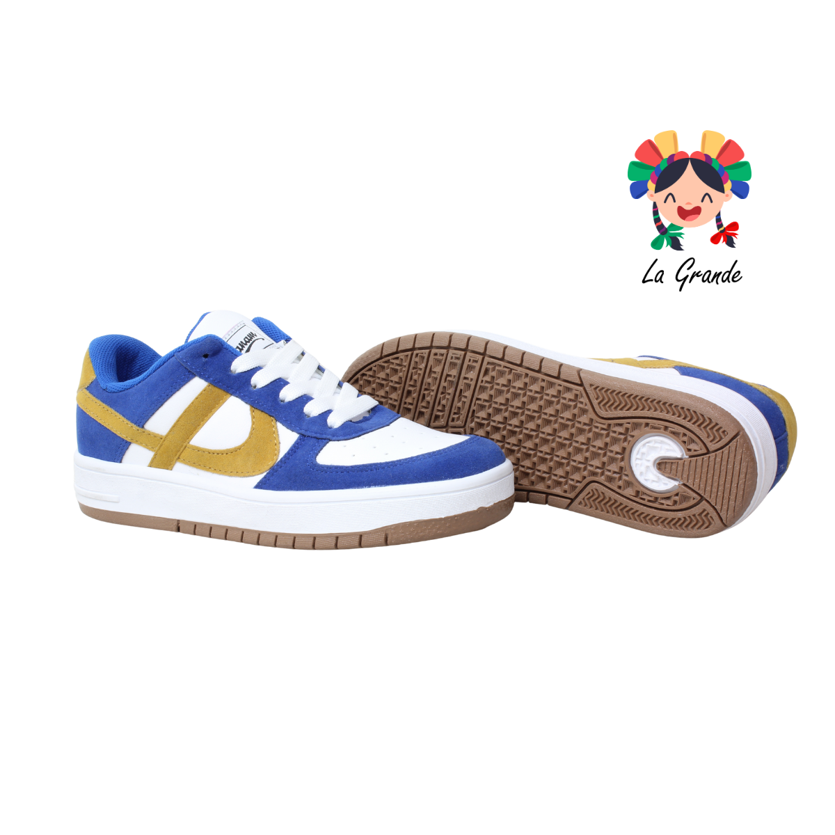 010860 PANAM Blanco Azul Tenis Casual Original para Dama y Joven