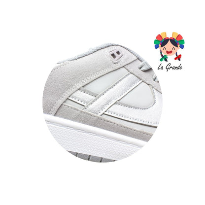 010899 PANAM Gris Napa Tenis Casual Original para Dama y Joven