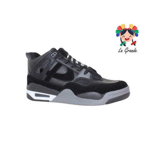 010923 PANAM Negro Napa Tenis Casual para Dama,Joven y Caballero