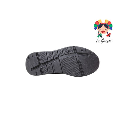 010952 PANAM Negro Plomo Napa Tenis Casual Original para Caballero