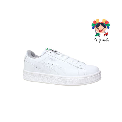 010 SNIK Blanco Blanco Tenis Casual para Caballero