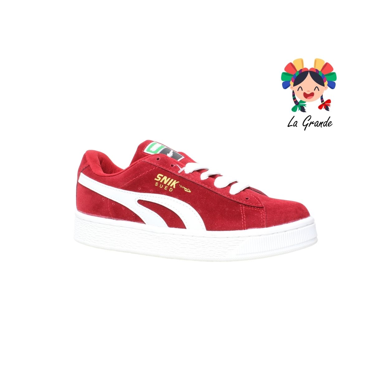 010 SNIK Rojo Blanco Tenis Casual para Caballero