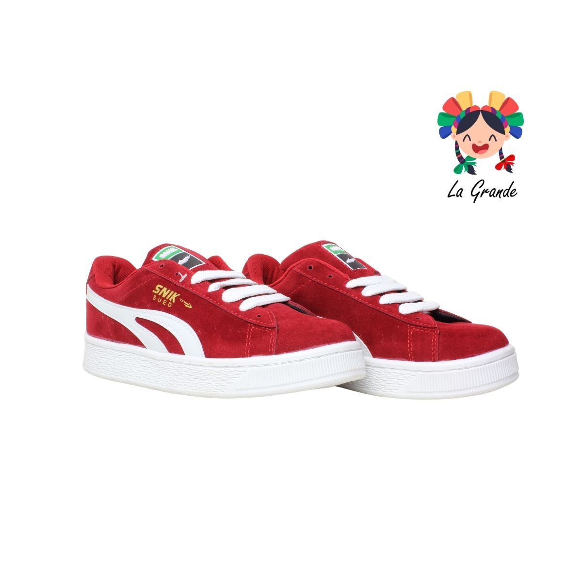 010 SNIK Rojo Blanco Tenis Casual para Caballero