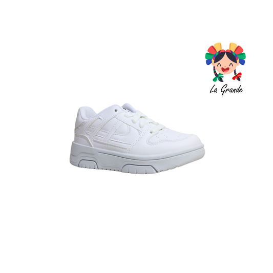 011623 PANAM Blanco Blanco Napa Tenis Escolar Urbano para Niña y Niño Original