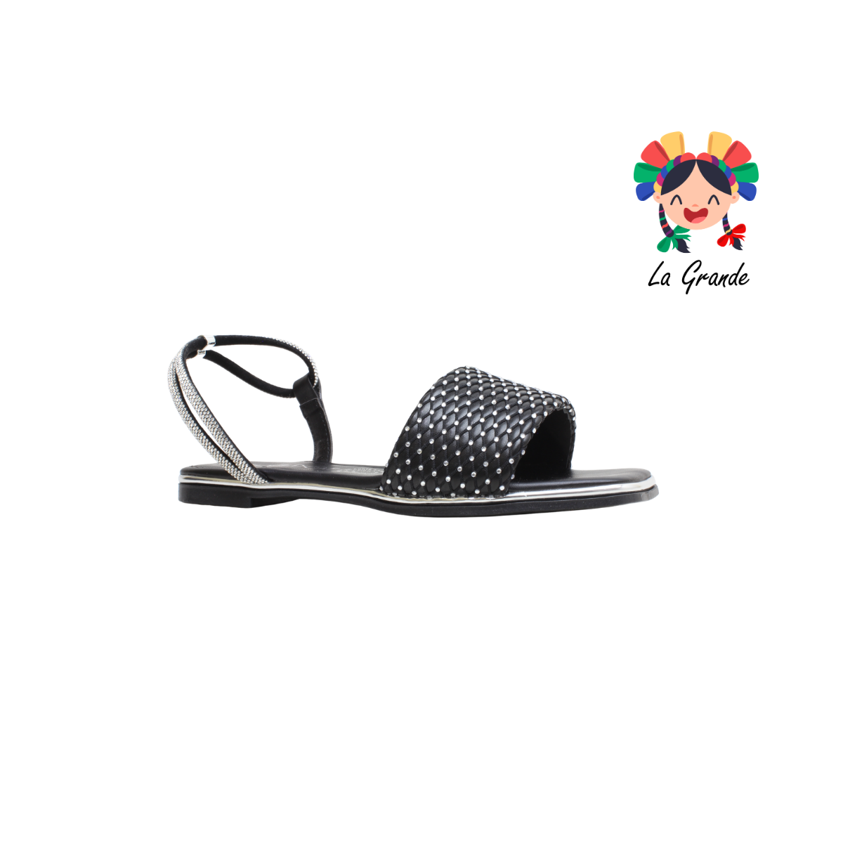 0124 WILDCAT Negro Napa Sandalia Casual para Dama