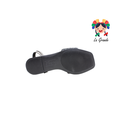 0124 WILDCAT Negro Napa Sandalia Casual para Dama