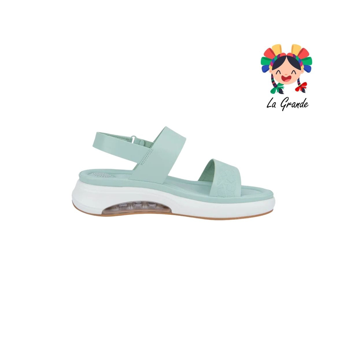 0134 SHOSH Menta Sint Sandalia Casual de Válvula para Dama