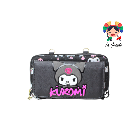 014 Cartera Negro con Porta Celular Kurum