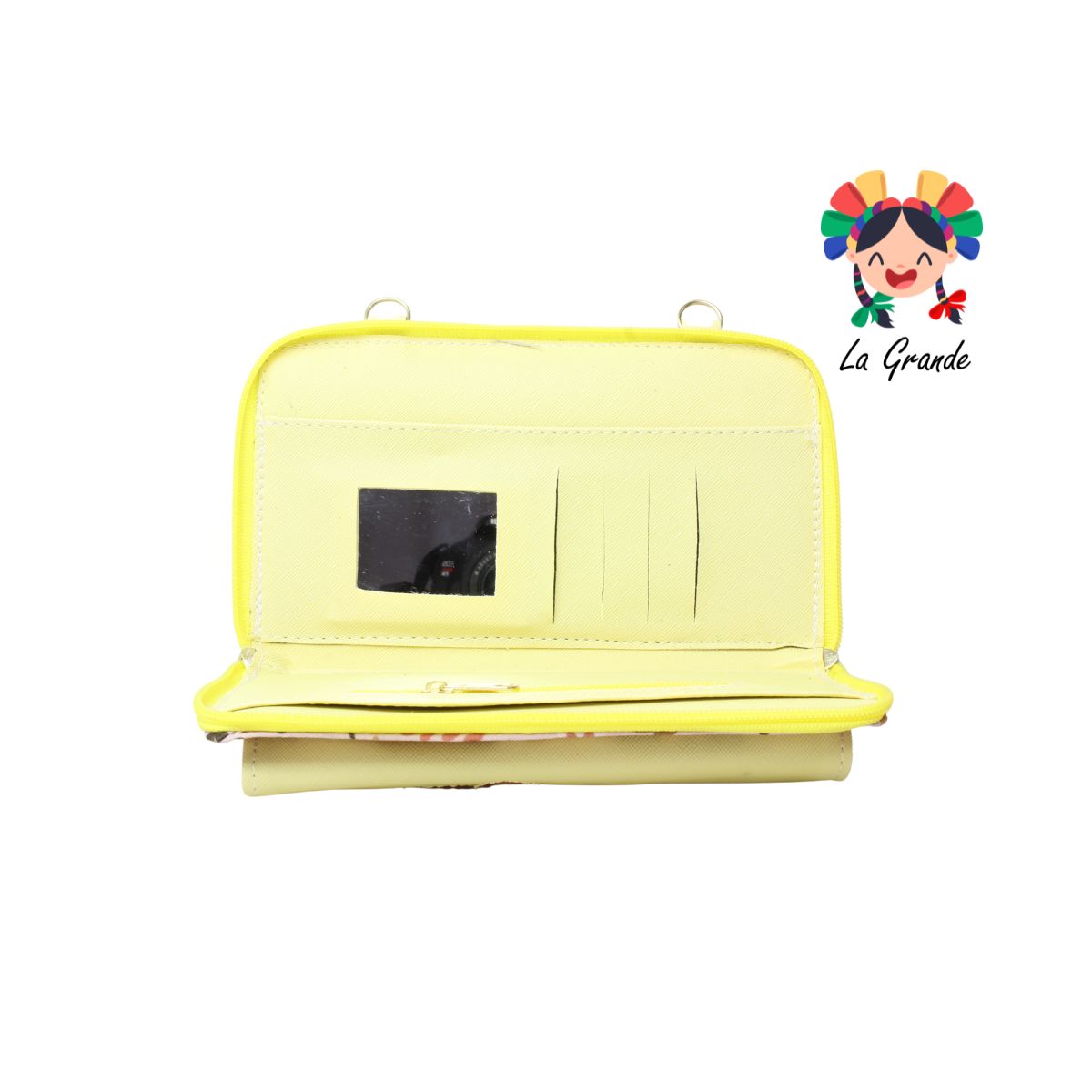 014 Cartera Amarillo Latte Capibara con Porta Celular